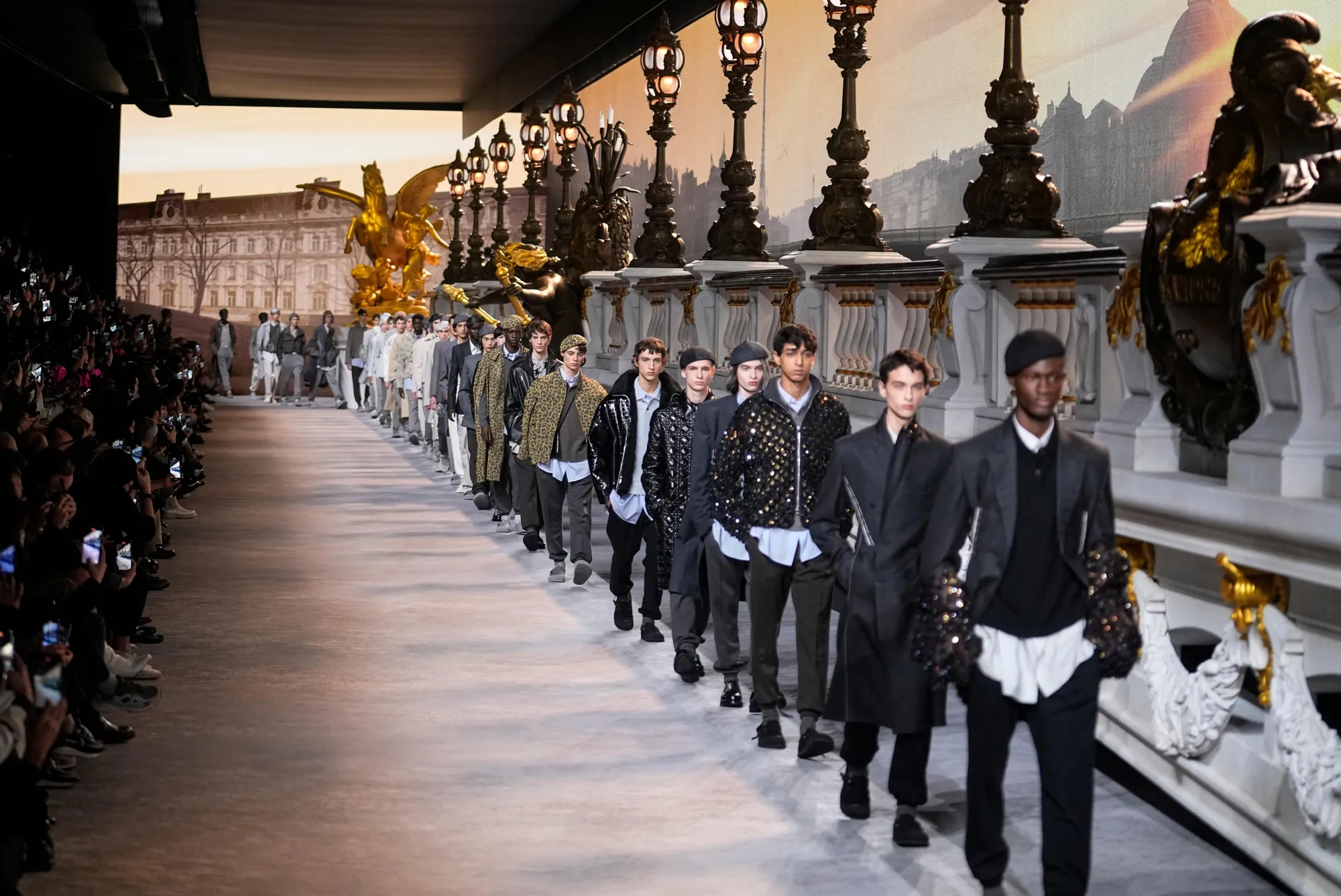 A runway show during Paris Fashion Week