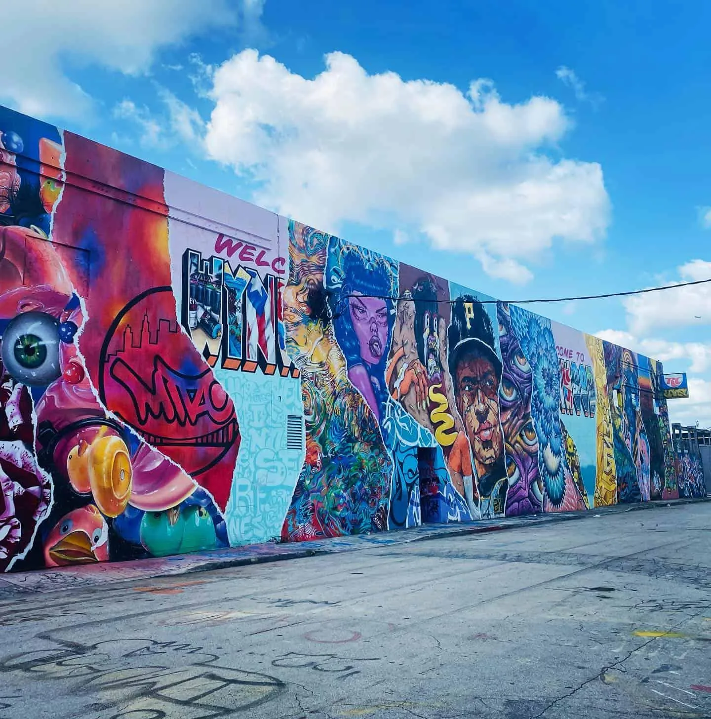 Street art murals at Wynwood Walls, Miami