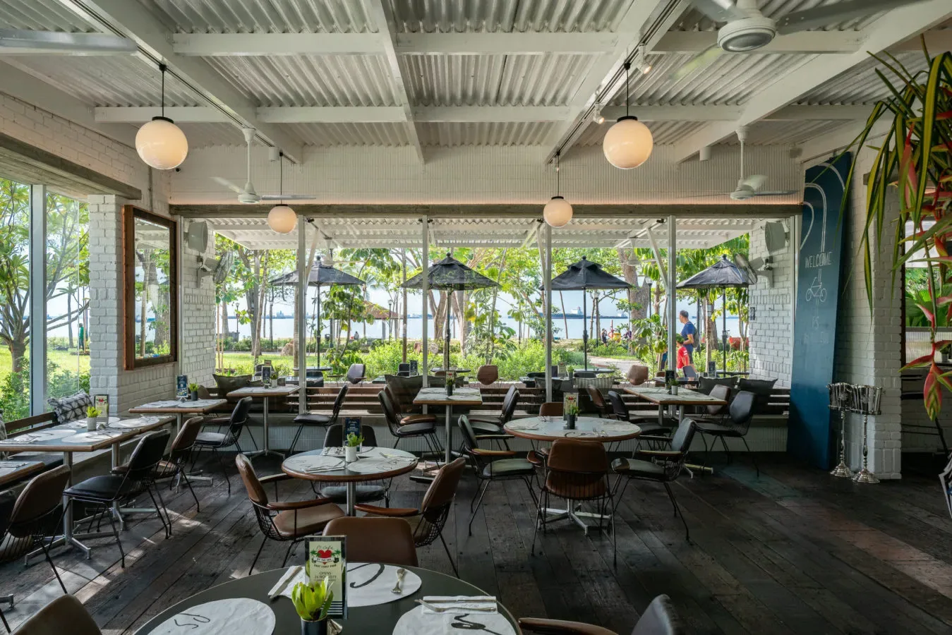 A café table in Singapore