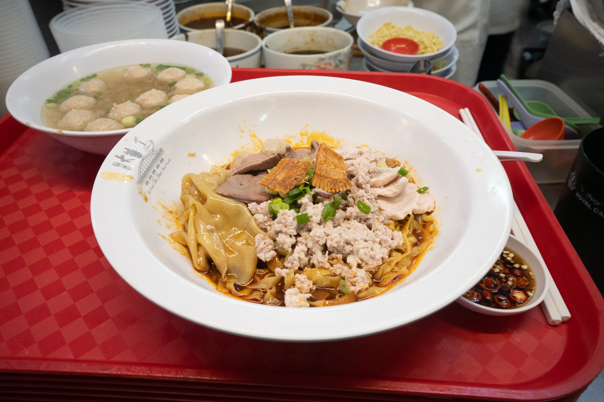 The Michelin-starred bak chor mee at Hill Street Tai Hwa Pork Noodle